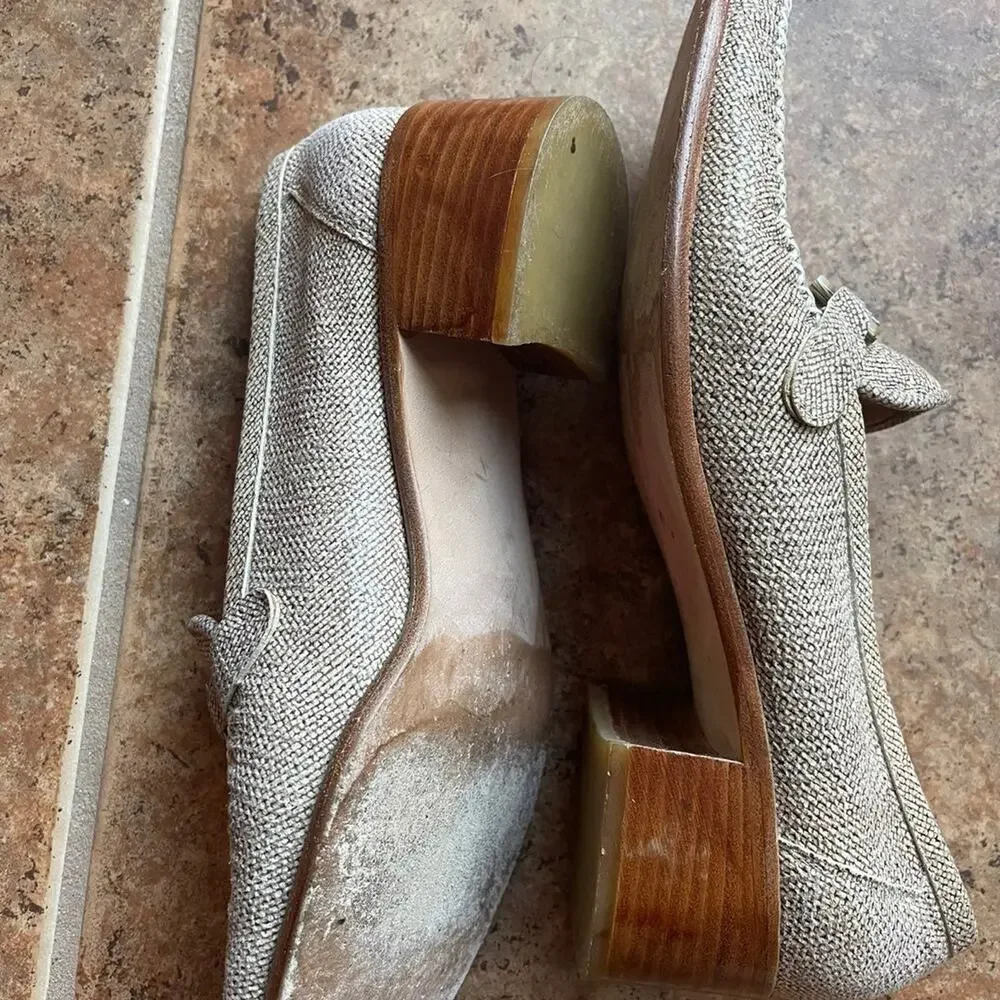 Stuart Weitzman heeled loafers shoes sz 7-1/2